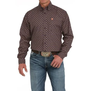 Cinch Men Purple Print Classic Shirt