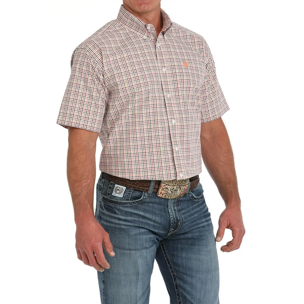 Cinch Men White Plaid Classic Shirt - Image 2