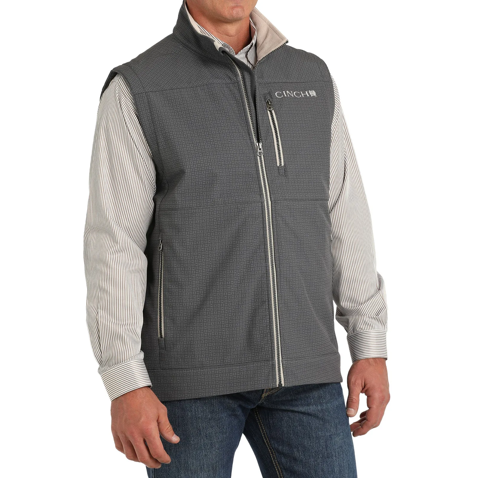 Cinch Men's Conceal Carry Grey Bonded Vest - Image 2