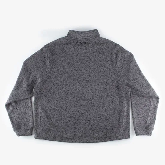 Cinch Mens Grey 1/4 Zip Sweater - Image 2