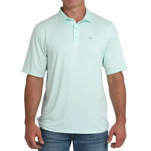 Cinch Men's Light Blue Short Sleeve Polo