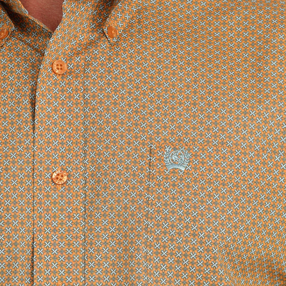 Cinch Orange Print Classic Fit Shirt - Image 2