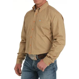 Cinch Orange Print Classic Fit Shirt