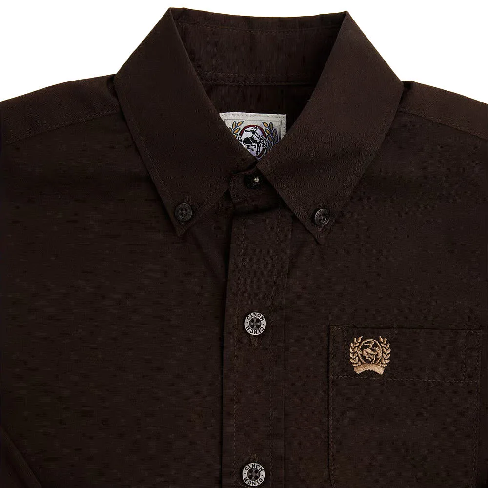Cinch Toddler Boy's Solid Brown Shirt - Image 2