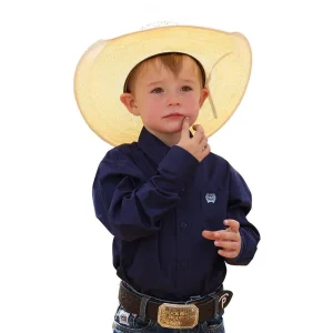 Cinch Toddler Boy's Solid Royal Shirt