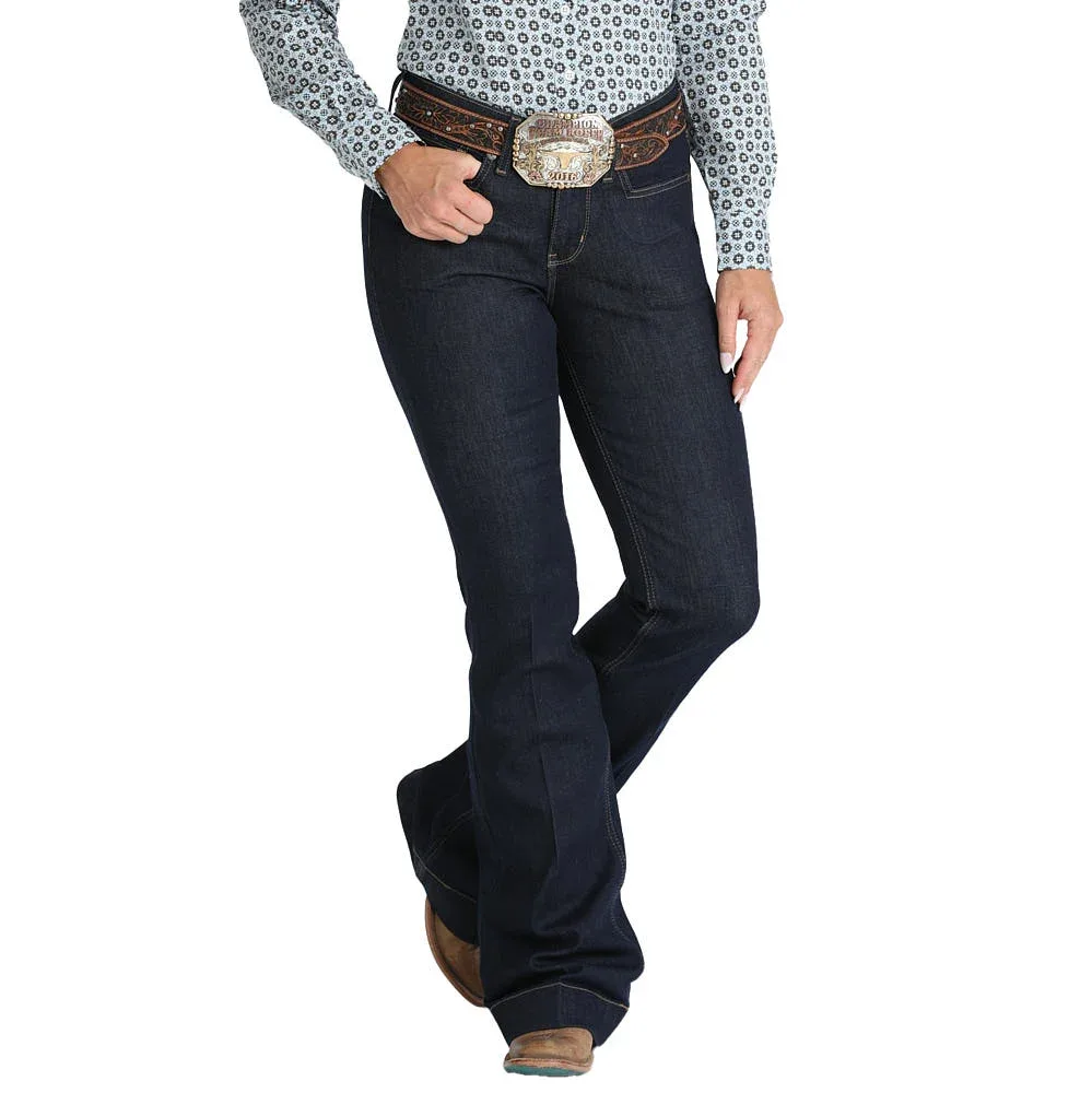 Cinch Women's Lynden Dark Wash Trouser - Image 2