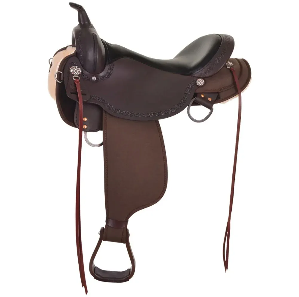 Circle Y Saddlery Daisetta Walnut Wide Tree 16in Trail Saddle