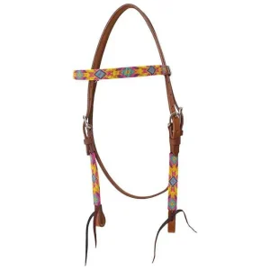 Circle Y Saddlery Infinity Bubblegum Browband Headstall