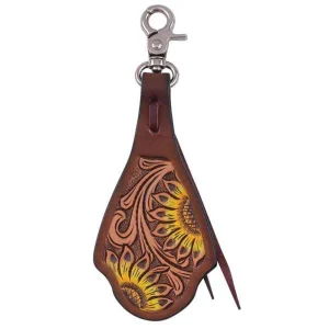 Circle Y Saddlery Leather Charm Sunflower Acorn