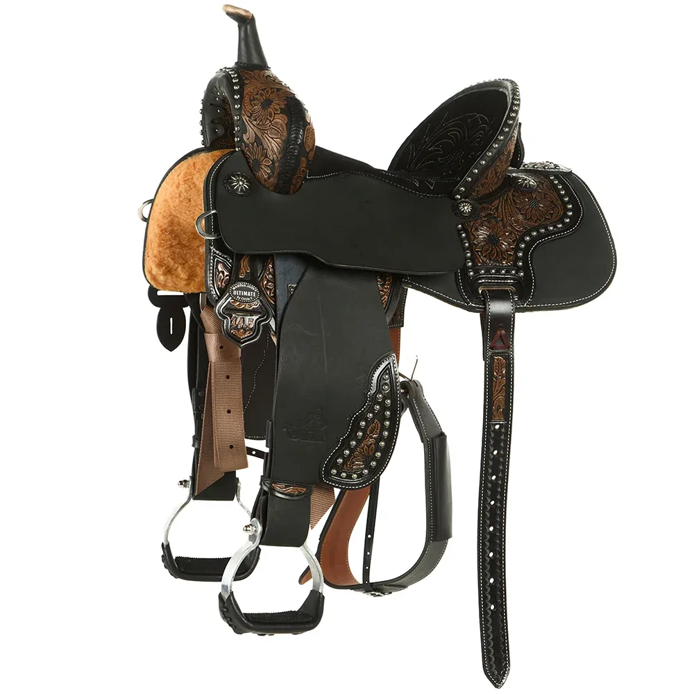 Circle Y Saddlery Martha Josey 14.5 Cash American Patriot Black Vintage Barrel Saddle