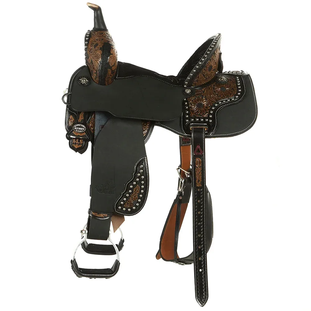 Circle Y Saddlery Martha Josey 14.5 Cash American Patriot Black Vintage Barrel Saddle - Image 2