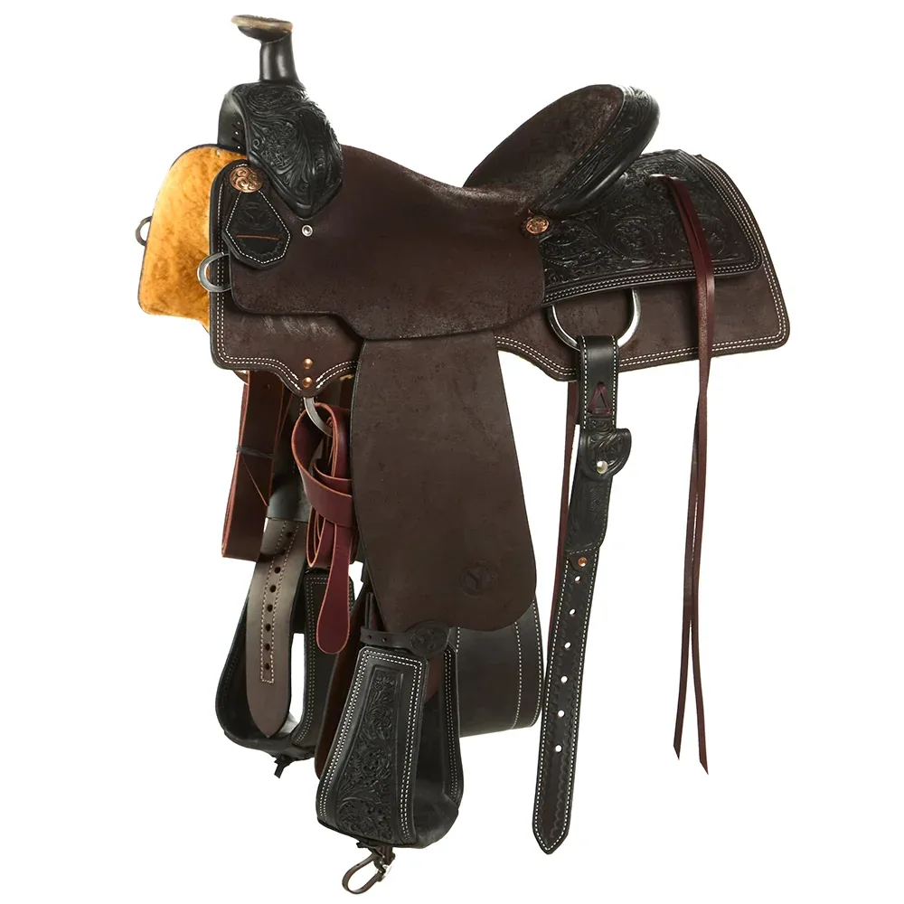 Circle Y Saddlery Ultimate Cowboy 14 1/2inch Chocolate Ranch Roper Saddle