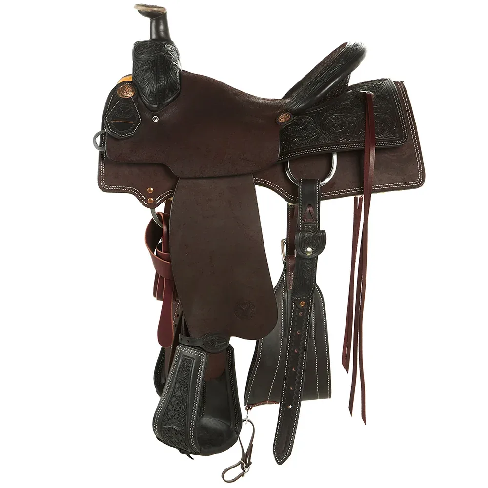 Circle Y Saddlery Ultimate Cowboy 14 1/2inch Chocolate Ranch Roper Saddle - Image 2