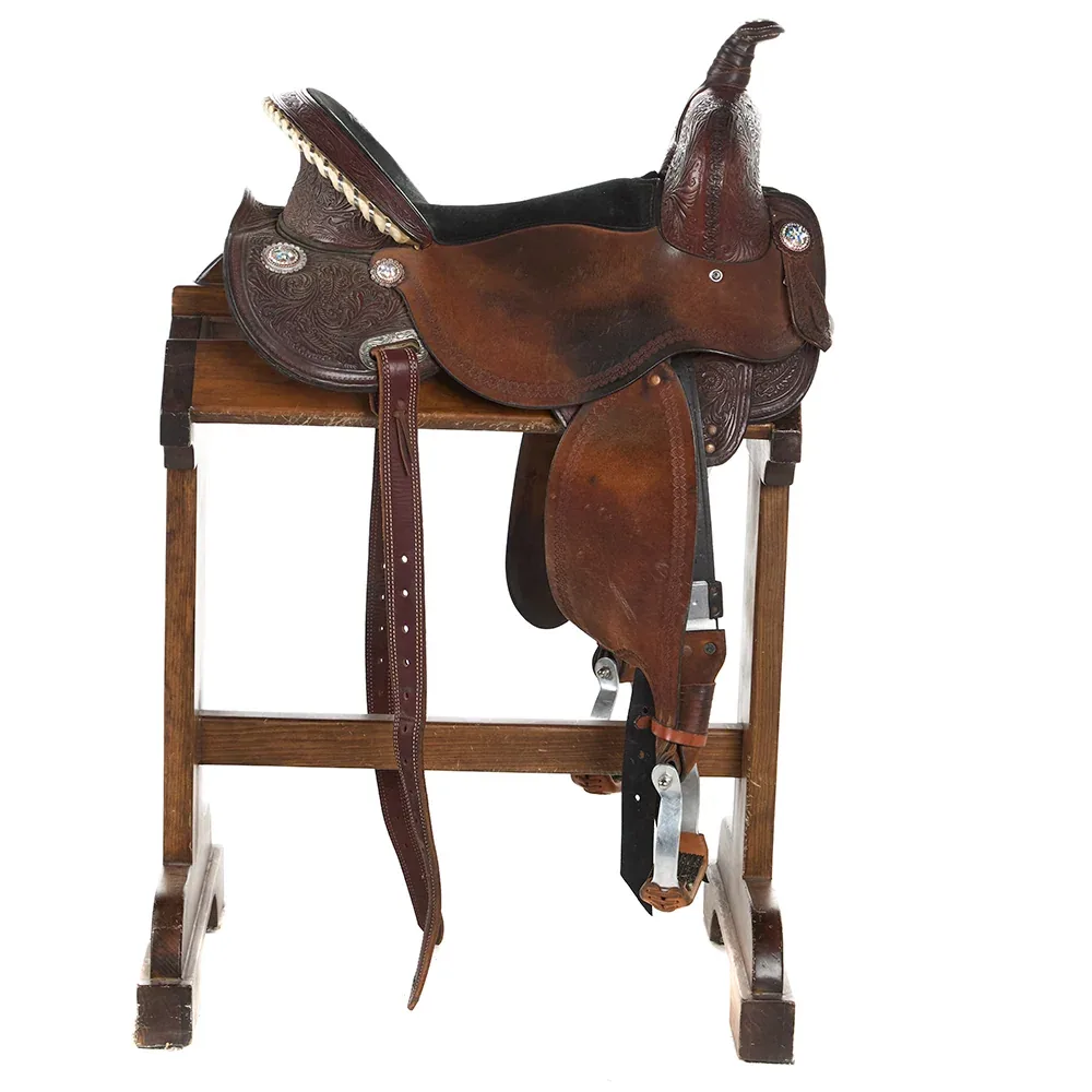 Circle Y Saddlery Used 16.5in Just B Natural Barrel Saddle - Image 2