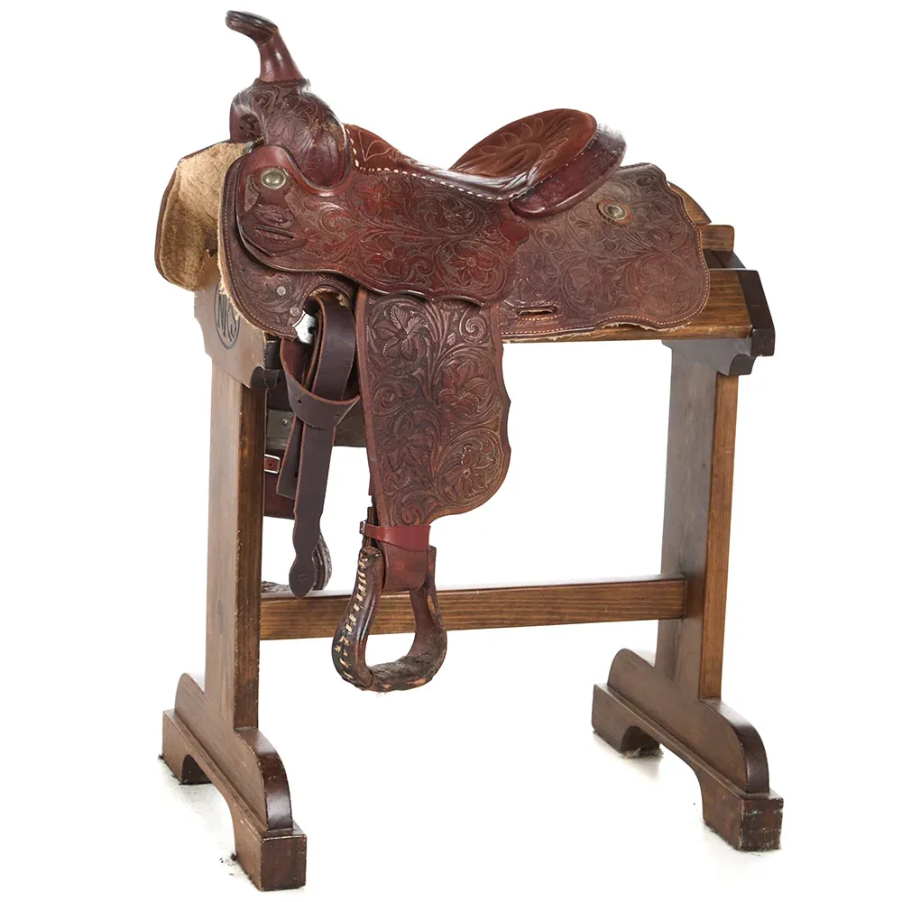 Circle Y Saddlery Used 16in Fully Tooled Team Penning Saddle