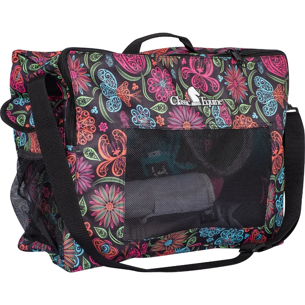 Classic Equine Neon Flower Boot Accessory Tote