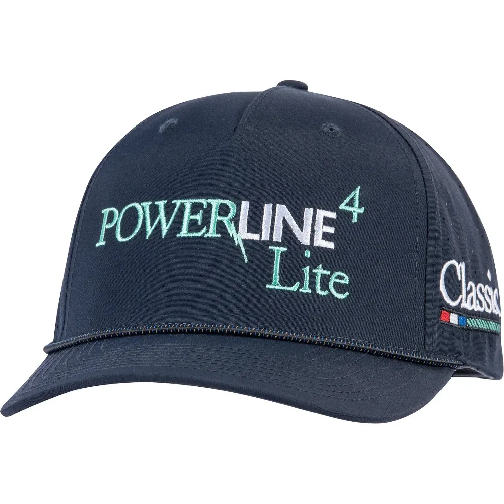 Classic Navy and Midnight Grey-Blue Powerline Lite Embroidered Cap