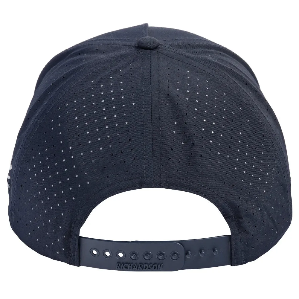 Classic Navy and Midnight Grey-Blue Powerline Lite Embroidered Cap - Image 2