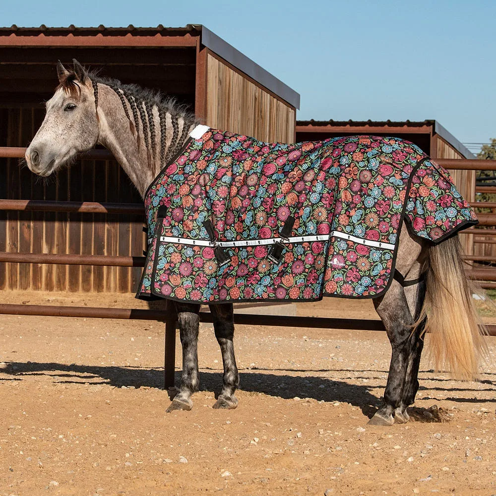 Classic Neon Flower 10k Trainer Winter Horse Blanket - Image 2