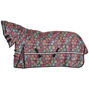 Classic Neon Flower 5k Trainer Hooded Winter Horse Blanket