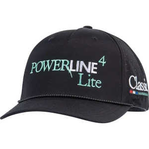 Classic White and Black Powerline Lite Embroidered Cap