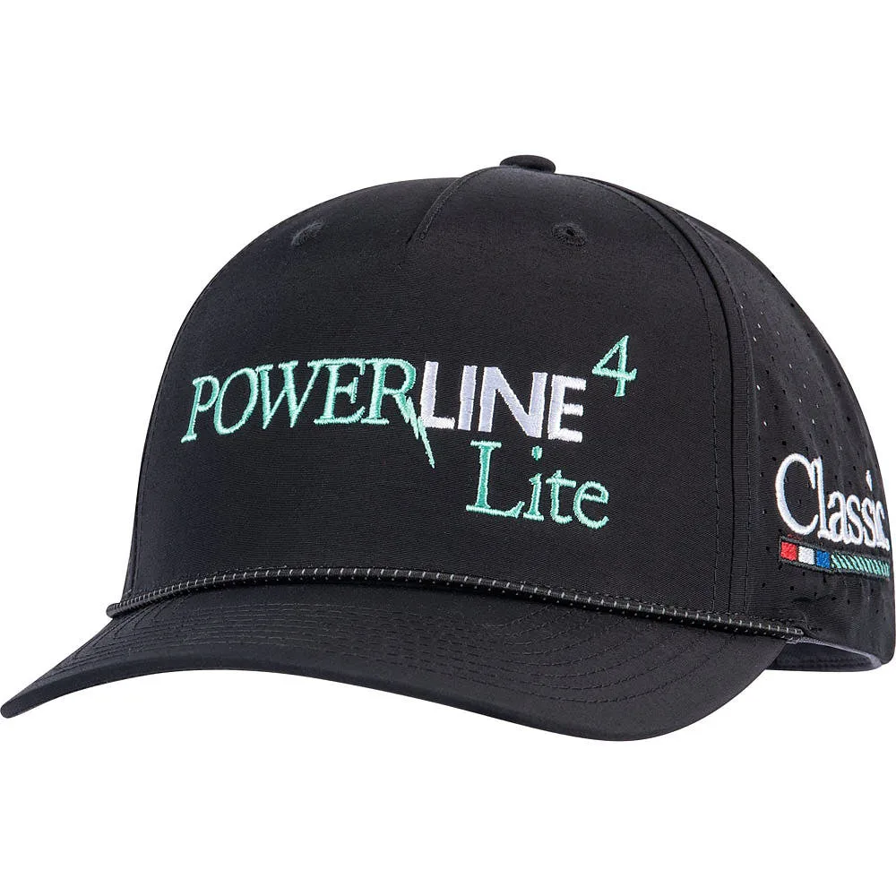 Classic White and Black Powerline Lite Embroidered Cap