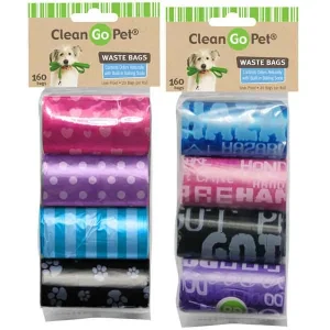 Clean Go Pet Dog Waste Bags, 8 Pack