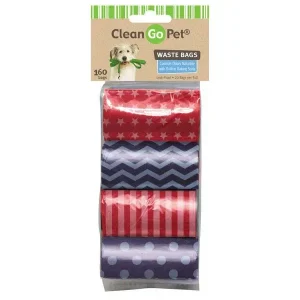 Clean Go Pet Stars & Stripes Waste Bags, 8-Pack