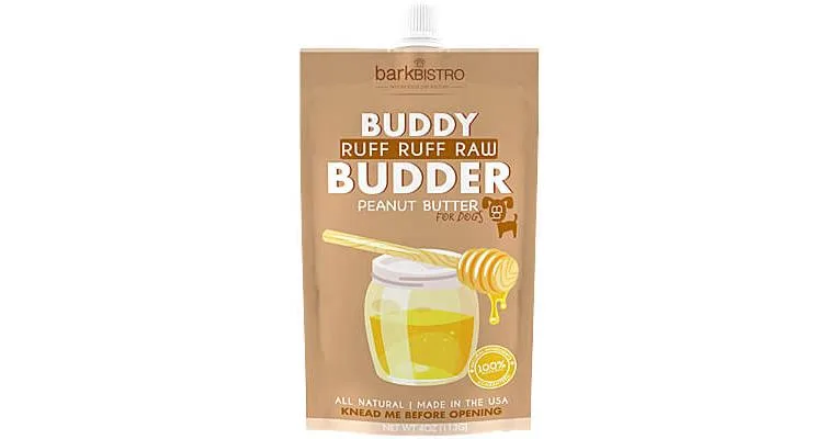 Clean Run Buddy Budder Peanut Butter - Ruff Ruff Raw, 4 oz. Squeeze Pack