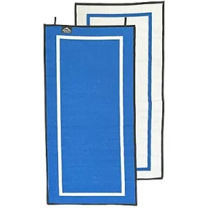 Clean Run Indoor/Outdoor Woven Plastic Waterproof Mat - 3 x 6, Cadet Blue