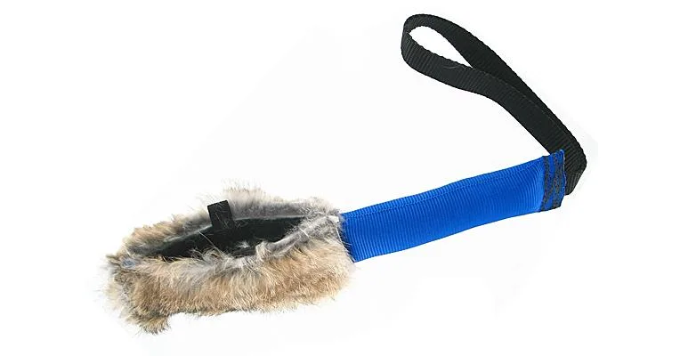 Clean Run TugAway Tug Stick with Rabbit Fur Reward Pouch