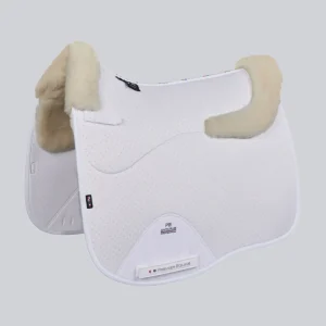Close Contact Airtechnology Shockproof Wool Saddle Pad - Dressage Square White/Natural Wool