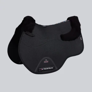 Close Contact Airtechnology Shockproof Wool Saddle Pad - GP/Jump Square Black/Black Wool