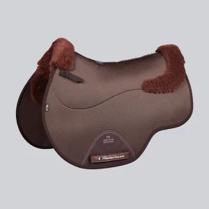 Close Contact Airtechnology Shockproof Wool Saddle Pad - GP/Jump Square Brown/Brown Wool