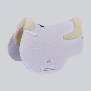 Close Contact Airtechnology Shockproof Wool Saddle Pad - GP/Jump Square White/Natural Wool