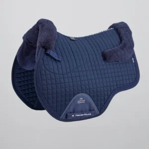 Close Contact Merino Wool European Saddle Pad - GP/Jump Square Navy/Navy Wool