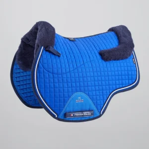Close Contact Merino Wool European Saddle Pad - GP/Jump Square Royal Blue/Navy Wool