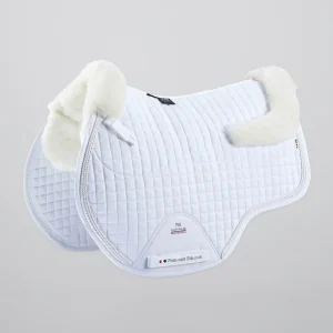 Close Contact Merino Wool European Saddle Pad - GP/Jump Square White/Natural Wool