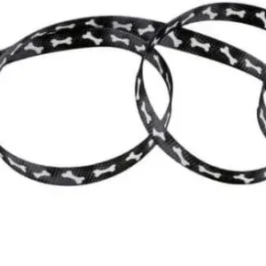 Coastal Pet Attire Styles Dog Leash Black with Bones
