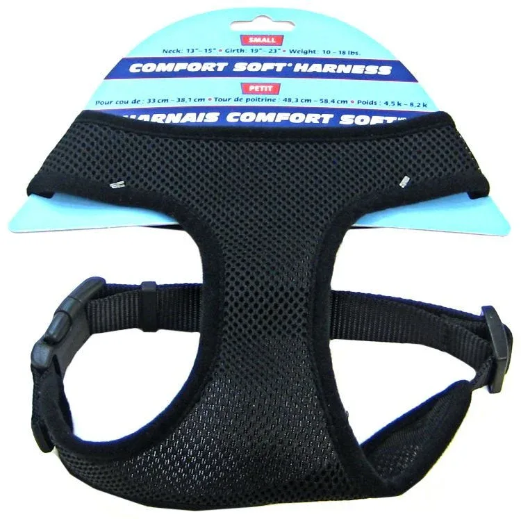 Coastal Pet Comfort Soft Adjustable Harness - Black