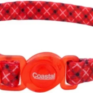 Coastal Pet Safe Cat Breakaway Collar White/Red Plaid