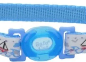 Coastal Pet Safe Cat Glow in the Dark Adjustable Collar Boat