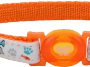 Coastal Pet Safe Cat Glow in the Dark Adjustable Collar Orange