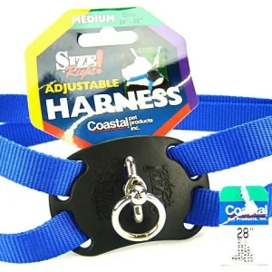 Coastal Pet Size Right Nylon Adjustable Harness - Blue - Girth 24"-30"