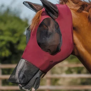 Comfort Tech Lycra Fly Mask Xtra Wine