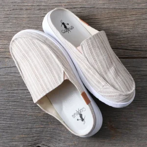Corkys Footwear Tan Stripe Pontoon Slip- On Shoes