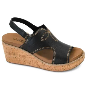 Corkys Footwear Women's Black Darlin Wedge Sandal