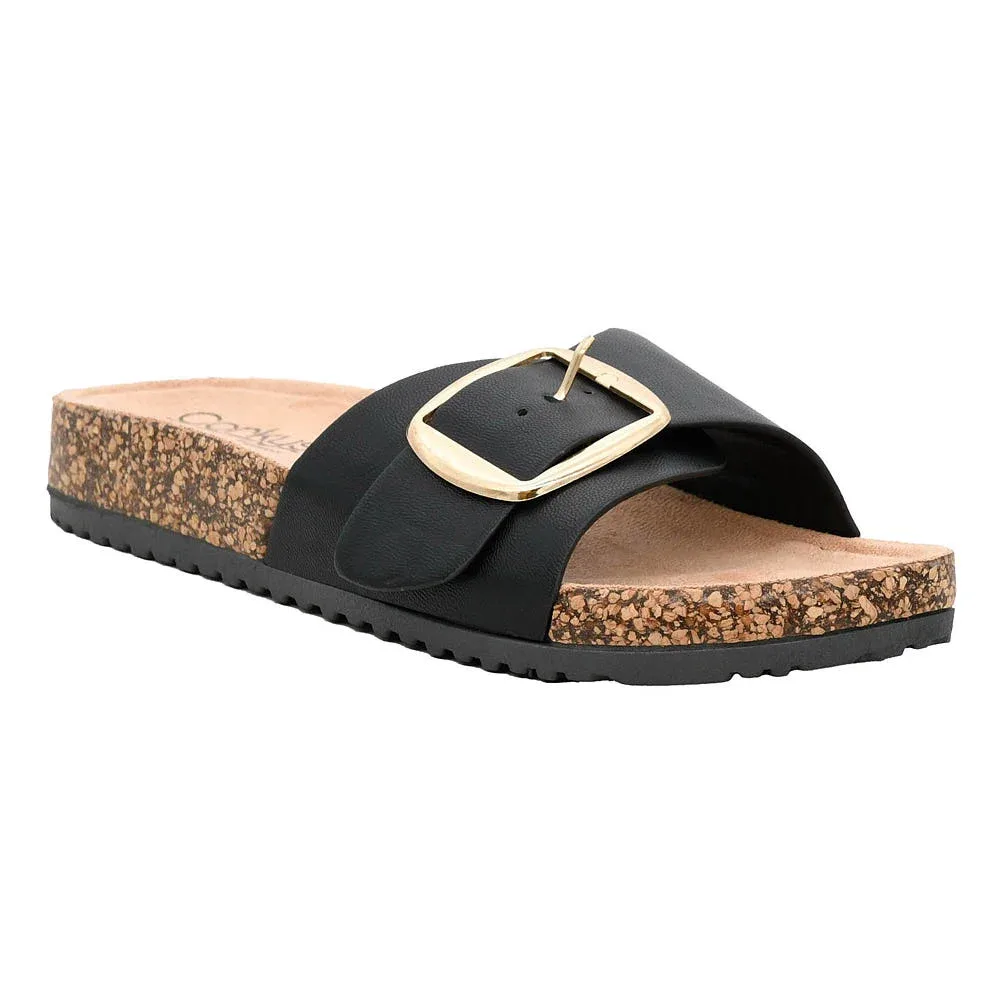 Corkys Footwear Women's Black Road Trip Slide
