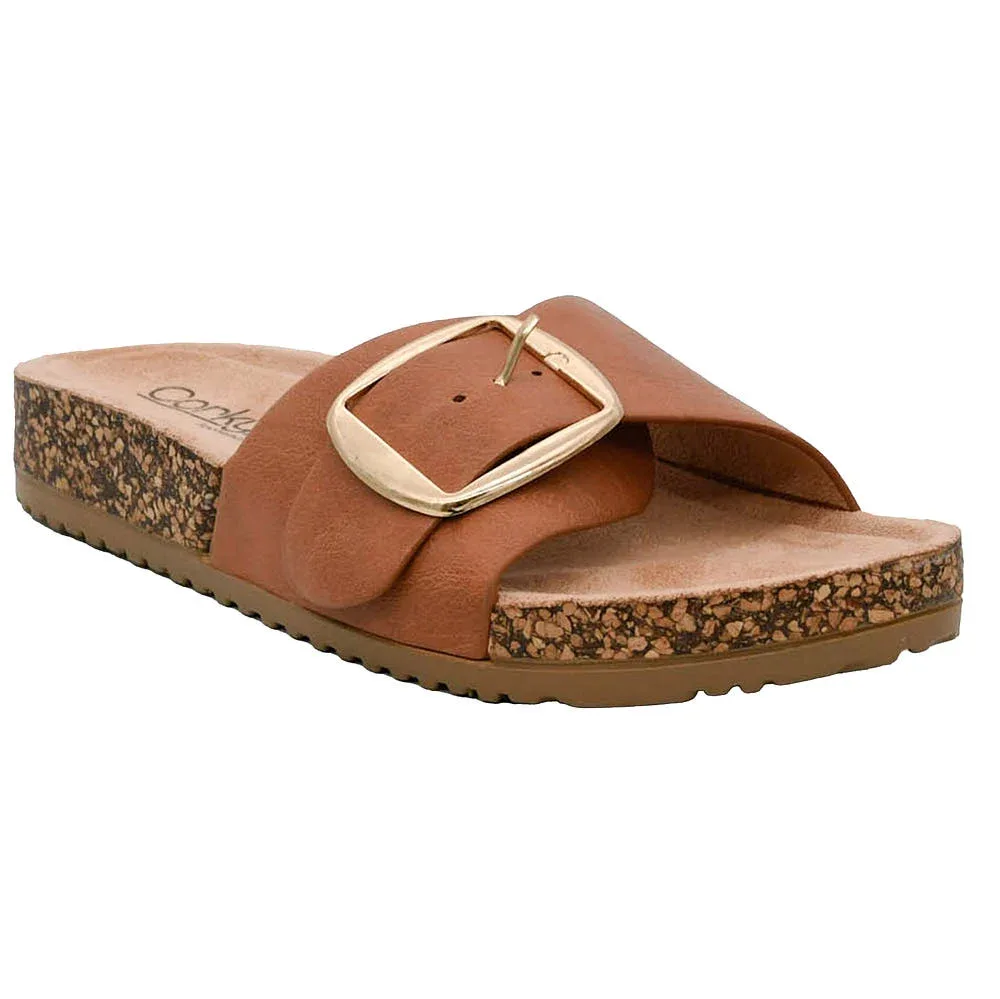 Corkys Footwear Women's Cognac Road Trip Slide