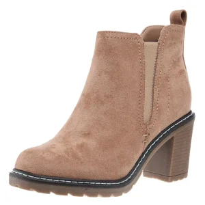 Corkys Footwear Women`s Corky's Bite Me Camel Faux Suede Bootie